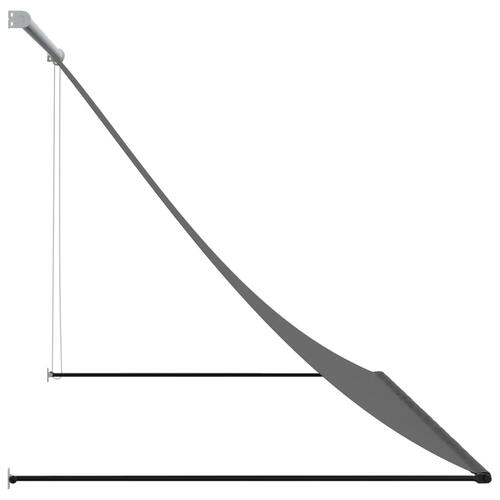 Markise 200x150 cm sammenrullelig stof og stål antracitgrå