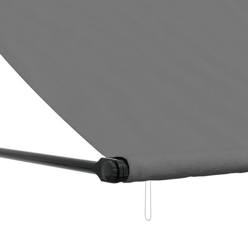 Markise 200x150 cm sammenrullelig stof og stål antracitgrå