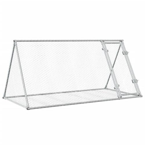 Kaninbur 200x105x91 cm galvaniseret stål sølvfarvet
