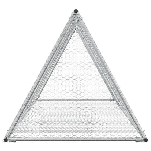 Kaninbur 200x105x91 cm galvaniseret stål sølvfarvet