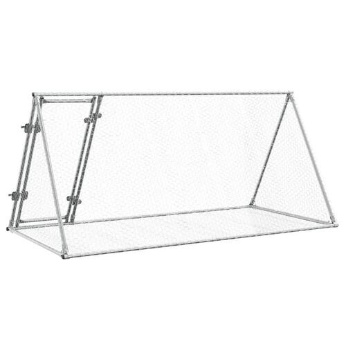 Kaninbur 200x105x91 cm galvaniseret stål sølvfarvet