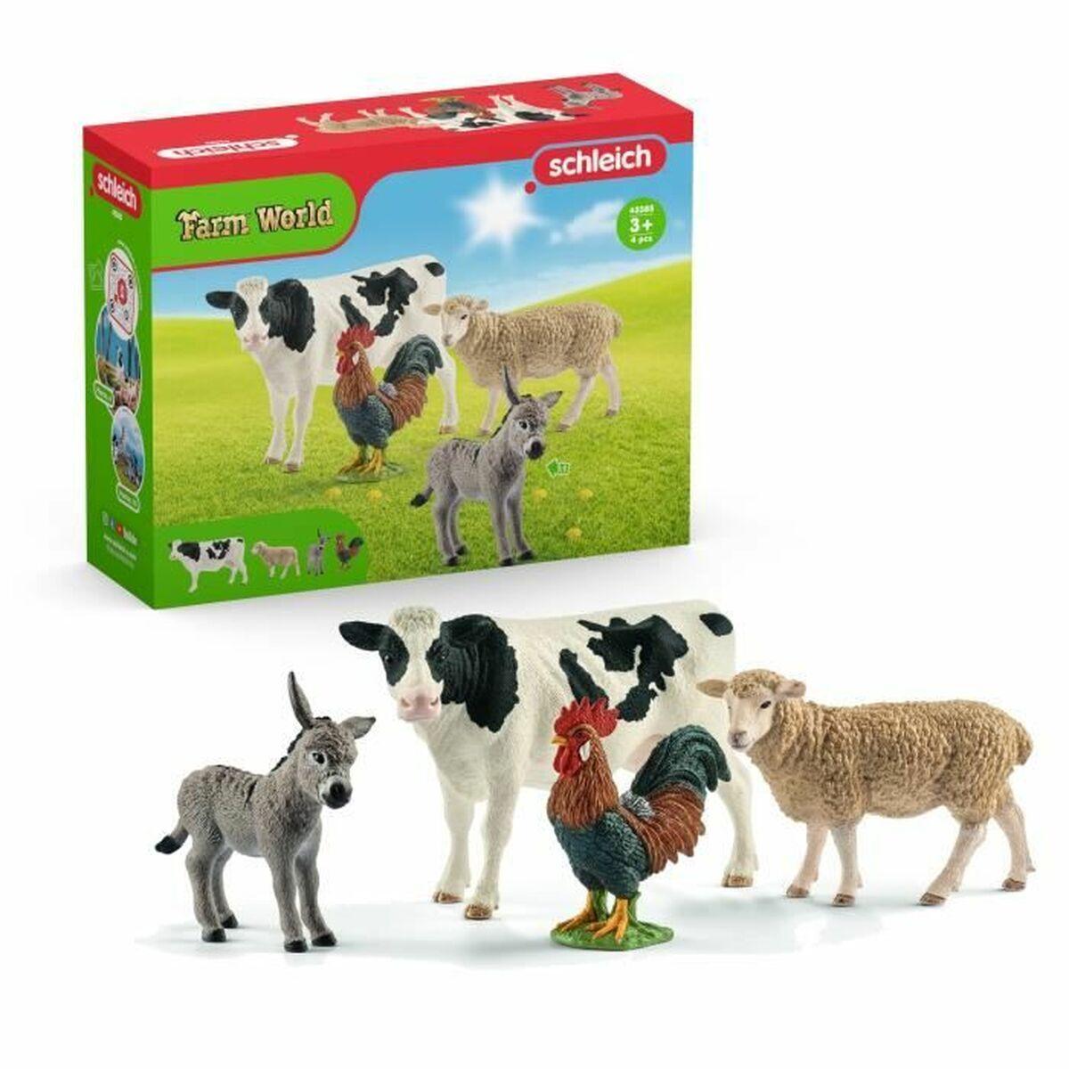 Schleich Farm World - Sæt bondegårdsdyr 42385 (PVC/Plastik)