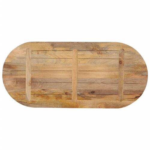 Bordplade 90x40x3,8 cm oval massivt mangotræ