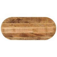 Bordplade 110x50x3,8 cm oval massivt ru mangotræ