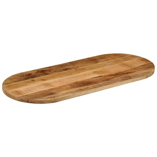 Bordplade 120x60x3,8 cm oval massivt ru mangotræ