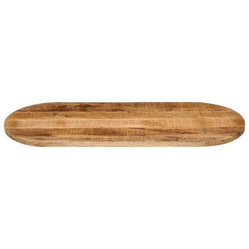 Bordplade 120x60x3,8 cm oval massivt ru mangotræ
