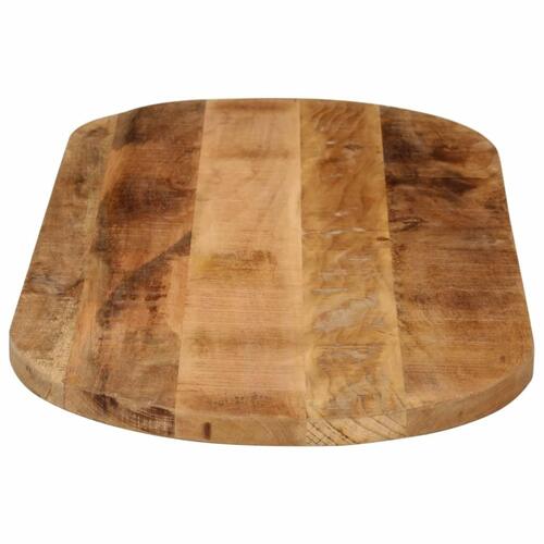 Bordplade 110x40x3,8 cm oval massivt ru mangotræ