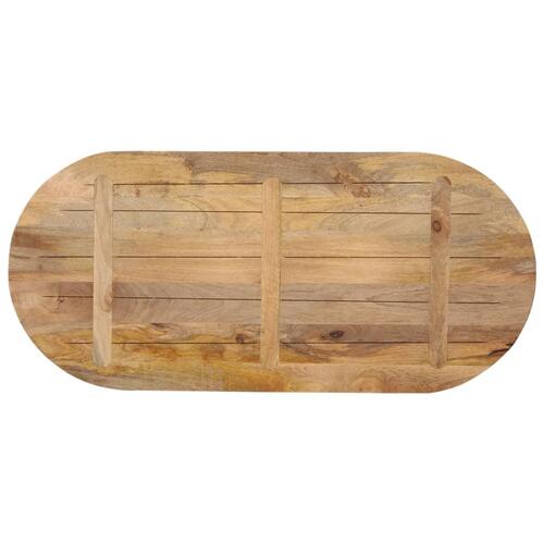 Bordplade 140x50x2,5 cm oval massivt mangotræ