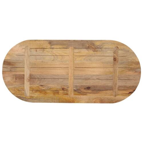 Bordplade 100x40x3,8 cm oval massivt mangotræ