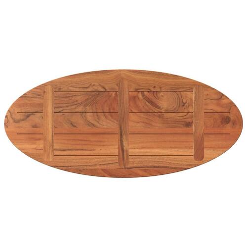 Bordplade 100x40x3,8 cm oval massivt akacietræ