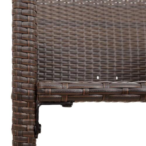 Udendørs barstole 2 stk. polyrattan brun