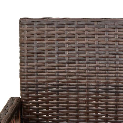 Udendørs barstole 2 stk. polyrattan brun