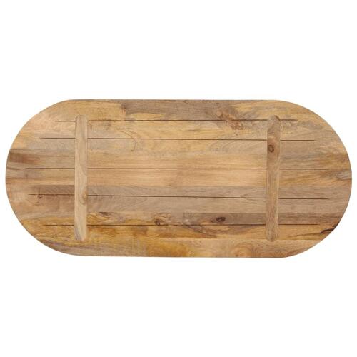 Bordplade 80x40x3,8 cm oval massivt mangotræ