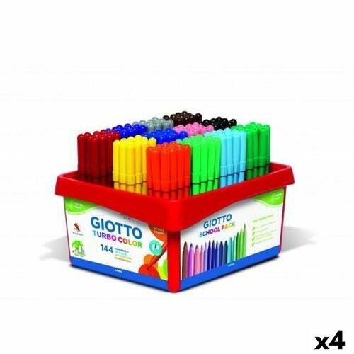 Sæt med Fiberpenne Giotto Turbo Color Multifarvet (4 enheder)