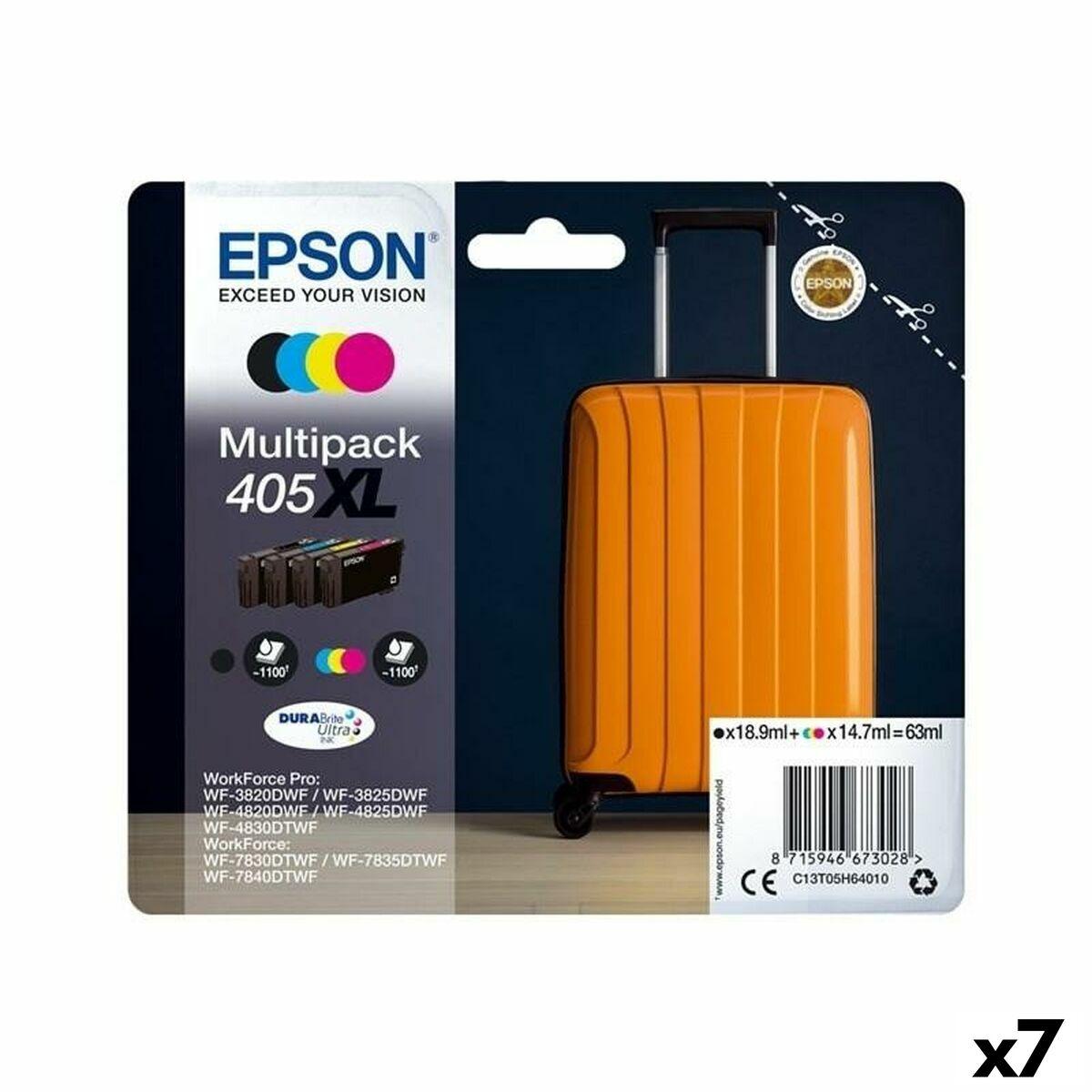 Epson 405XL multipack - original blækpatron, sort/cyan/magenta/gul (7 enheder)