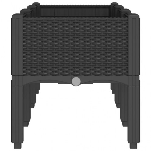 Plantekasse med ben 120 x 40 x 42 cm - sort