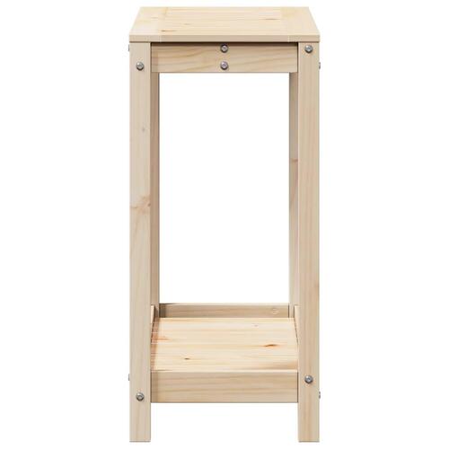 Plantebord med hylde 82,5x35x75 cm massivt fyrretræ