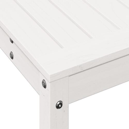 Plantebord med hylde 108x35x75 cm massivt fyrretræ hvid
