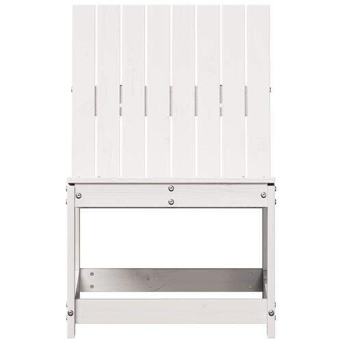 Havestol 50,5x55x77 cm massivt fyrretræ hvid