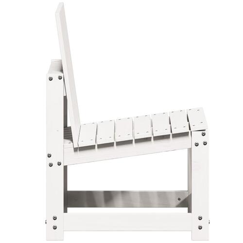Havestol 50,5x55x77 cm massivt fyrretræ hvid