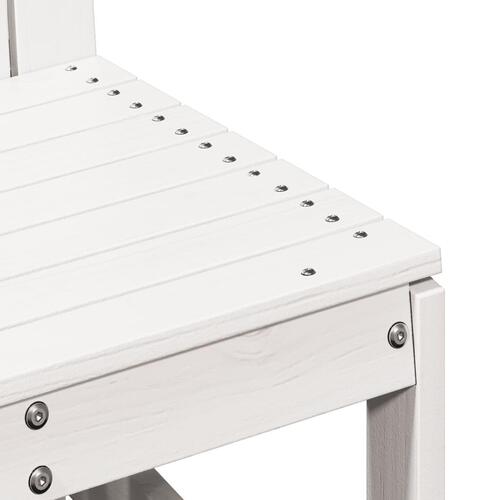 Havestol 50,5x55x77 cm massivt fyrretræ hvid