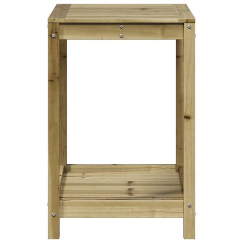 Plantebord med hylde 82,5x50x75 cm imprægneret fyrretræ