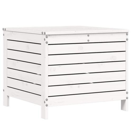 Haveskammel 62x63,5x53,5 cm massivt fyrretræ hvid