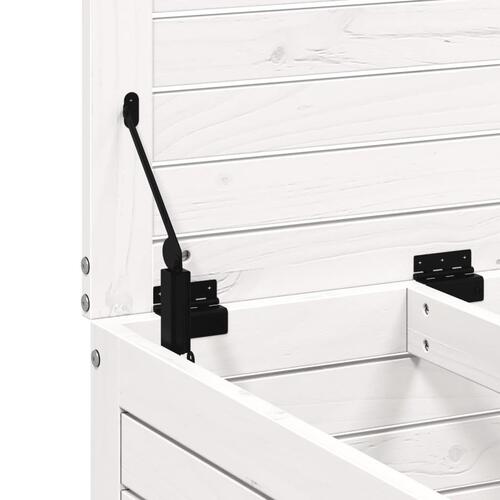 Haveskammel 62x63,5x53,5 cm massivt fyrretræ hvid