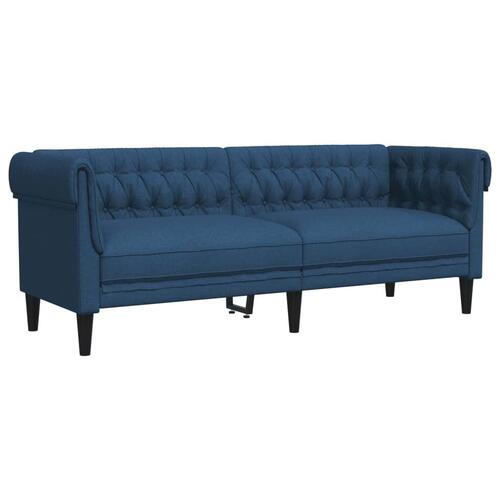 3-personers Chesterfield-sofa stof blå