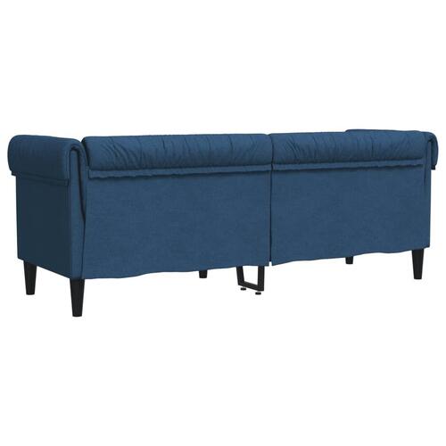 3-personers Chesterfield-sofa stof blå