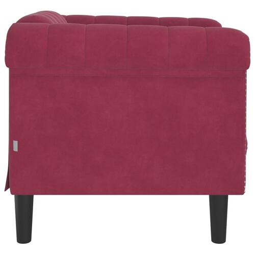Sofastol velour vinrød