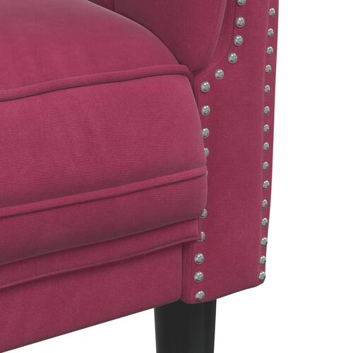 Sofastol velour vinrød