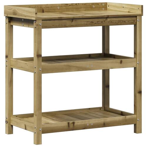 Plantebord med hylder 82,5x45x86,5 cm imprægneret fyrretræ