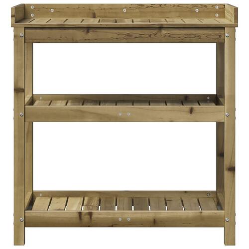 Plantebord med hylder 82,5x45x86,5 cm imprægneret fyrretræ
