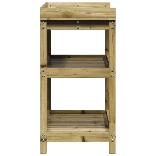 Plantebord med hylder 82,5x45x86,5 cm imprægneret fyrretræ