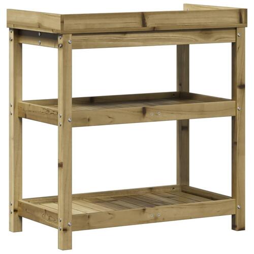 Plantebord med hylder 82,5x45x86,5 cm imprægneret fyrretræ