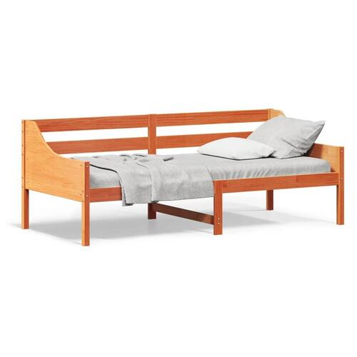 Daybed 90x200 cm massivt fyrretræ gyldenbrun