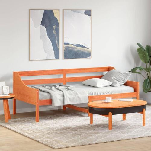 Daybed 90x200 cm massivt fyrretræ gyldenbrun