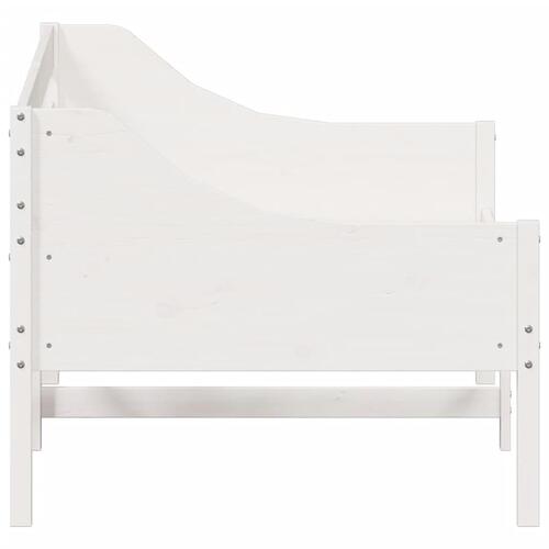 Daybed uden madras 90x200 cm massivt fyrretræ hvid