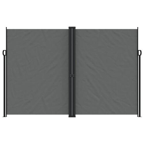 Sammenrullelig sidemarkise 220x1000 cm antracitgrå