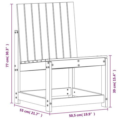 Havestol 50,5x55x77 cm massivt douglasgran