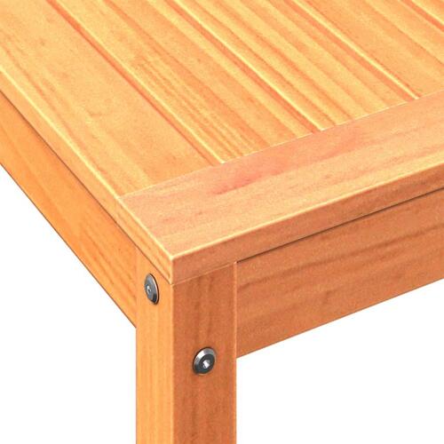 Plantebord med hylde 108x50x75 cm massivt fyrretræ gyldenbrun