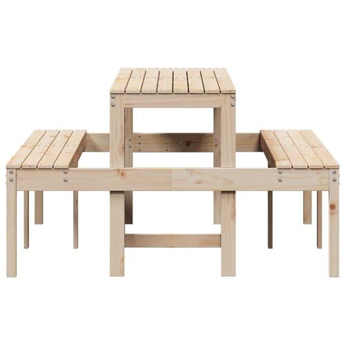 Picnicbord 160x134x75 cm massivt fyrretræ