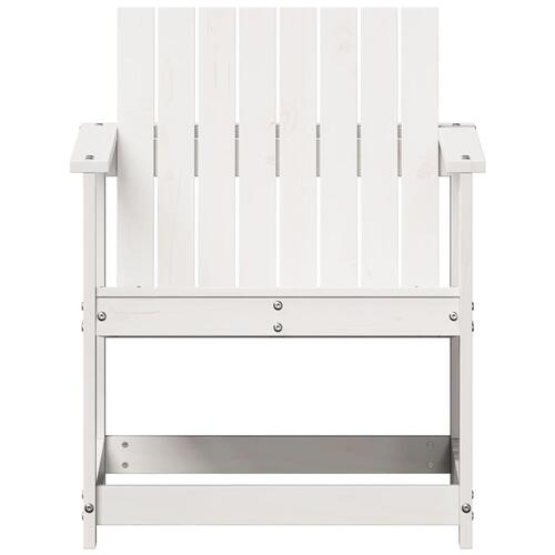 Havestol 62x56x77 cm massivt fyrretræ hvid