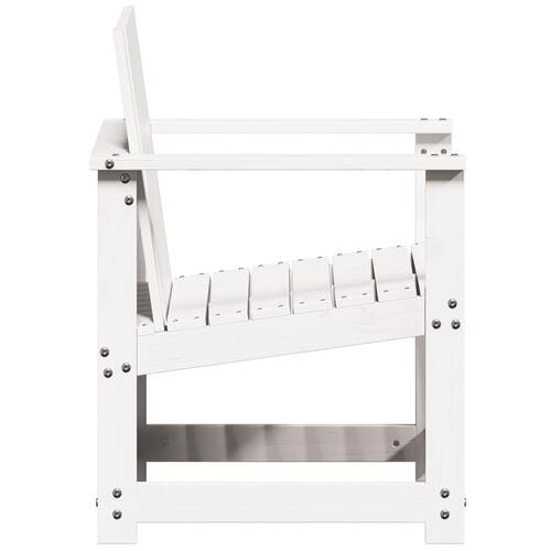 Havestol 62x56x77 cm massivt fyrretræ hvid