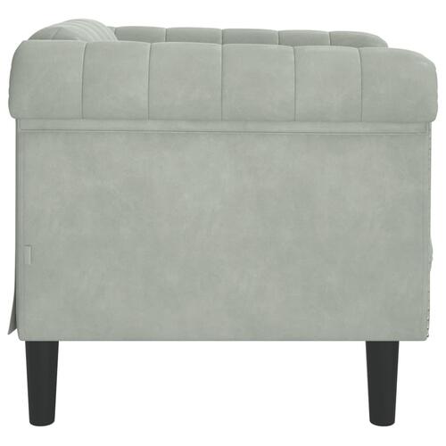 Sofastol velour lysegrå