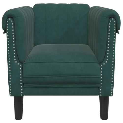 Sofastol velour mørkegrøn