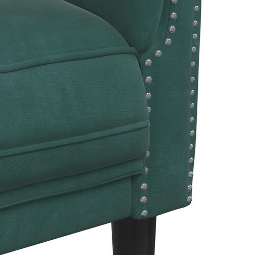 Sofastol velour mørkegrøn