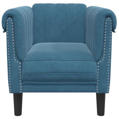 Sofastol velour blå