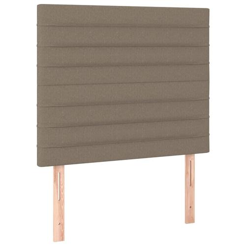 Kontinentalseng med madras 90x190 cm stof gråbrun
